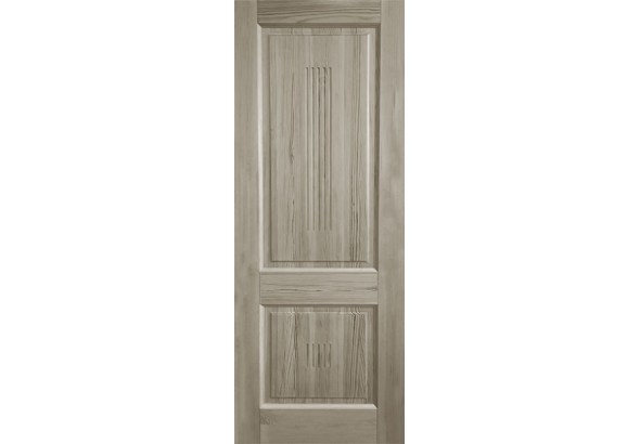 Дверь деревянная межкомнатная из массива бессучкового дуба, Классик, 2 филенки, узор